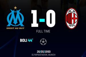 歷史重演？此前法意球隊(duì)唯一歐冠決賽交鋒也在慕尼黑，馬賽奪首冠