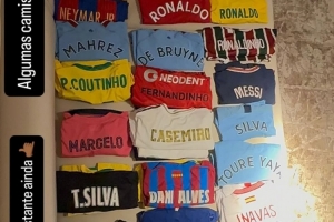 熱蘇斯社媒曬球衣收藏：梅西、C羅、內(nèi)馬爾、小羅球衣在列