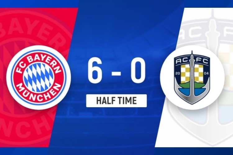 半場-拜仁暫6-0奧克蘭城 奧利塞2射2傳科曼2射1傳奧克蘭城0射門