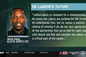 富保羅：湖人早知道詹姆斯會執(zhí)行選項 沒給續(xù)約合同但我們也沒要