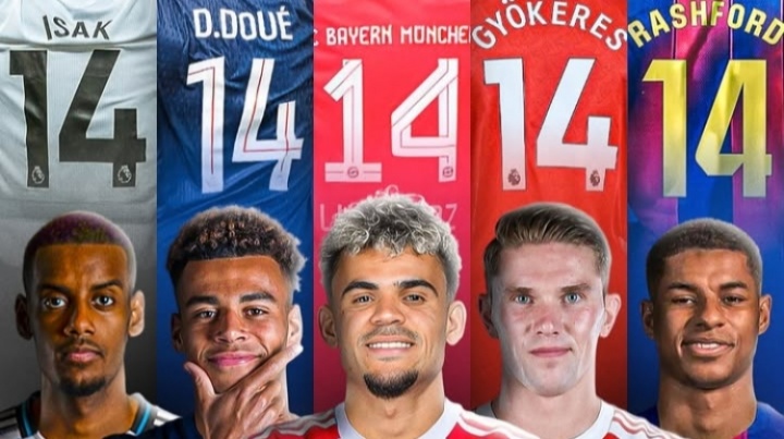 14號(hào)來襲拜仁14號(hào)迪亞斯 槍手14號(hào)約克雷斯 巴薩14號(hào)拉什福德