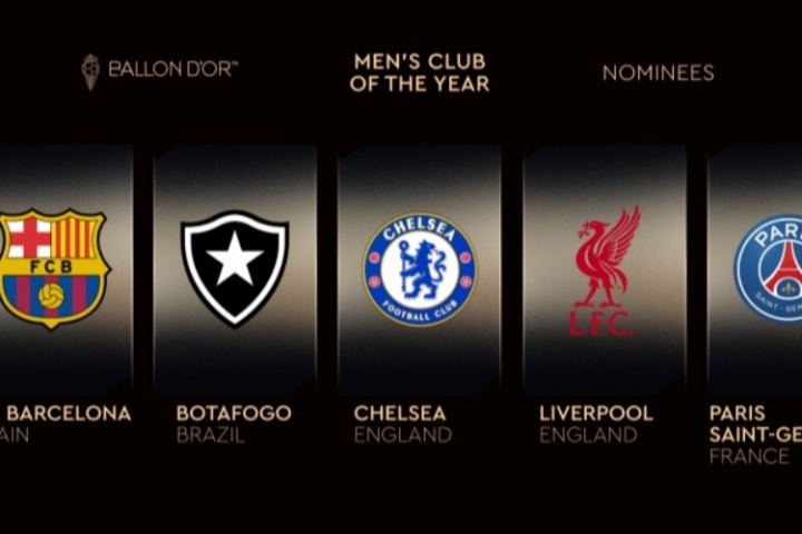 2025最佳俱樂(lè)部候選名單：巴薩、博塔弗戈、切爾西、利物浦、巴黎