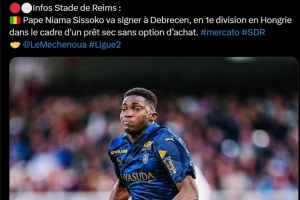 記者：蘭斯外租19歲前鋒帕佩-西索科至匈牙利球隊德布雷塞尼