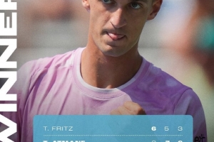 冷門！弗里茨遭資格賽球員阿特瑪納逆轉(zhuǎn)，后者生涯首進(jìn)大師賽8強(qiáng)