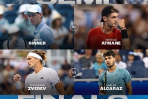 辛辛那提大師賽四強對陣：阿爾卡拉斯vs茲維列夫、辛納vs阿特瑪納