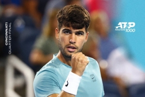 阿爾卡拉斯2-1擊敗盧布列夫，晉級ATP1000辛辛那提半決賽