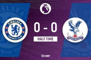 半場(chǎng)-切爾西暫0-0水晶宮 埃澤任意球破門(mén)被判無(wú)效 桑切斯神撲救險(xiǎn)