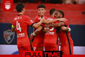 中超聯(lián)賽第22輪，上海海港1比1天津津門虎