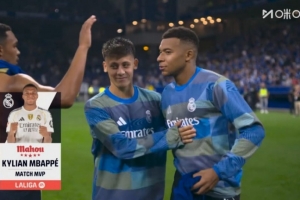 雙響！姆巴佩當(dāng)選皇馬3-0皇家?jiàn)W維耶多一役全場(chǎng)最佳球員