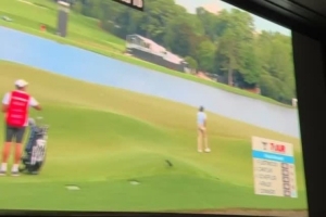 詹姆斯曬在家中玩高爾夫游戲：??巡回賽冠軍