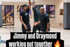 勇士自媒體曬巴特勒與追夢合練照 練到興起時二人擊掌慶祝