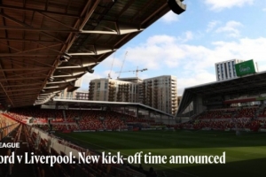 利物浦官方：歐冠賽程公布后，客戰(zhàn)布倫特福德開球時間提前3小時
