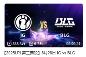 流量大王！IG VS BLG成常規(guī)賽播放量歷史第六名 前十全跟iG有關(guān)！