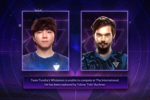 Tundra五號位Whitemon因故無法參加TI14，Tobi將作為替補參賽