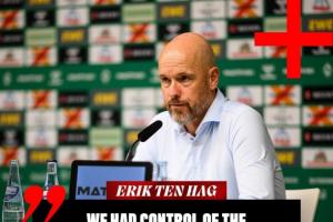 依舊控制滕哈赫：上半場(chǎng)我們控制了比賽，但丟了個(gè)不該丟的球