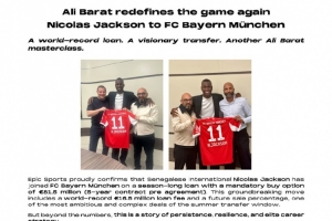 拜仁租杰克遜！經(jīng)紀(jì)公司發(fā)文吹捧：創(chuàng)世界紀(jì)錄的租借，大師級(jí)操作