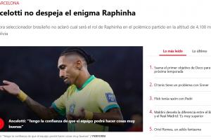 每體質(zhì)疑安帥雙標：不召皇馬巴西國腳，拉菲尼亞卻要踢無意義比賽