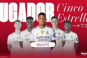 3場西甲3球，官方：姆巴佩當選皇馬8月份隊內(nèi)最佳球員