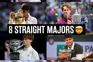 能統(tǒng)治多久？?jī)晌?0后阿卡和辛納平分近2年全部8個(gè)大滿貫