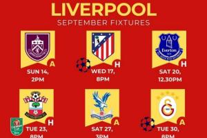 魔鬼賽程開啟！利物浦9月下半月17天6賽，最后還要遠征土耳其