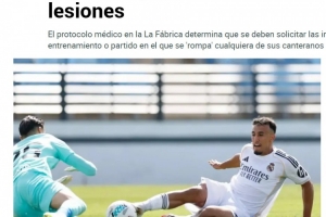 馬卡：自家青訓(xùn)在U20集訓(xùn)受傷，皇馬要求西足協(xié)提供受傷時(shí)的錄像