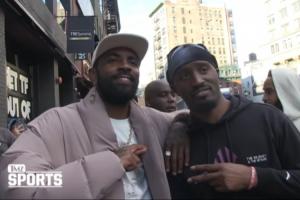 歐文接受街頭采訪感謝記者關(guān)心他的膝傷 專心與球迷合影&簽名