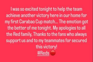 白吃2張黃牌！?；倏耍呵榫w確實(shí)有些失控，我向紅軍大家庭致歉