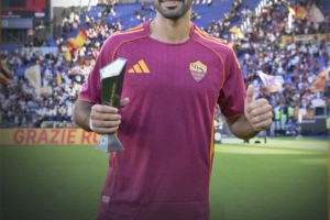 送出助攻，意甲官方：切利克當(dāng)選羅馬2-0維羅納全場(chǎng)最佳