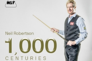 羅伯遜轟出生涯第1000桿破百，成為第四位達(dá)成該里程碑的球員