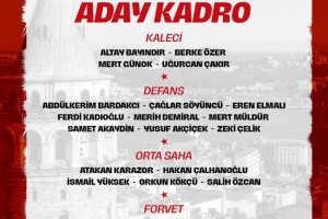 土耳其世預(yù)賽名單：恰爾汗奧盧、居勒爾、伊爾迪茲、烏尊在列