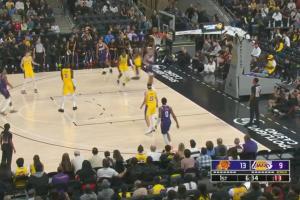 太陽精妙配合晃暈布朗尼和艾頓！湖人喊停！