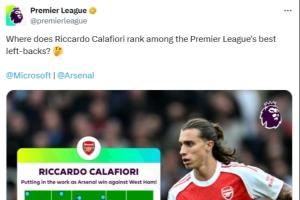 鎖定主力！英超官方發(fā)問(wèn)：卡拉菲奧里在英超最佳左后衛(wèi)中排第幾？