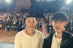 聚首澳門！媒體人曬林書豪曾凡博合照：兩任首鋼7號相聚了