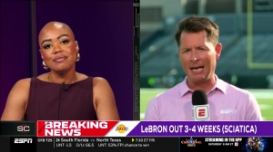 ESPN記者調(diào)侃詹姆斯“抹點軒尼詩治病”光頭女主持哭笑不得