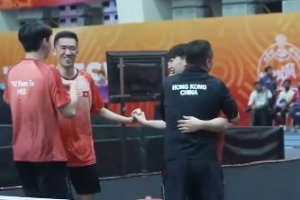 亞洲乒乓球團(tuán)體錦標(biāo)賽男團(tuán)1/4決賽：中國香港3-0印度，晉級(jí)四強(qiáng)