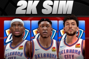 2K模擬新賽季數(shù)據(jù):SGA場(chǎng)均36.6分 老八21+5+5 切特21分9.6板2.2帽