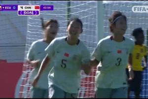 半場(chǎng)殺死懸念！中國女足U17 4-0領(lǐng)先出線在望，宋語后點(diǎn)破門