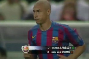 06年歐冠決賽，拉爾森替補登場送出兩次助攻！助攻巴薩奪歐冠！