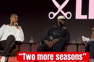 文班預(yù)測(cè)詹姆斯還會(huì)打兩年 老詹聽(tīng)后笑而不語(yǔ)