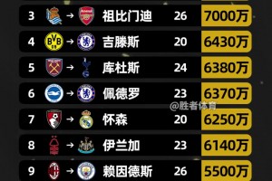 英超太豪橫了！25年夏窗至今引援前十：英超占8席