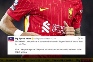 要成了？天空體育：拜仁8000萬歐報(bào)價(jià)迪亞斯