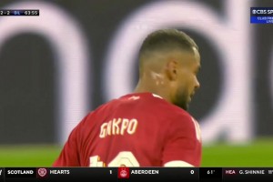 畢巴2-2再次追平！桑納迪頭球攻門，皮球打到加克波臉上彈進(jìn)球門